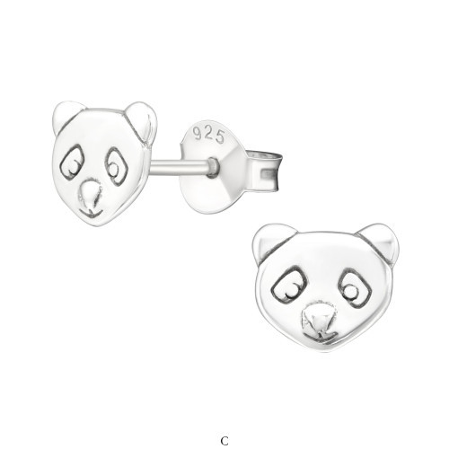 Panda Silver Enkla Barn Orat Dubbar